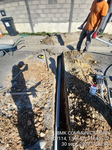 Création d’un réseau souterrain FTTH